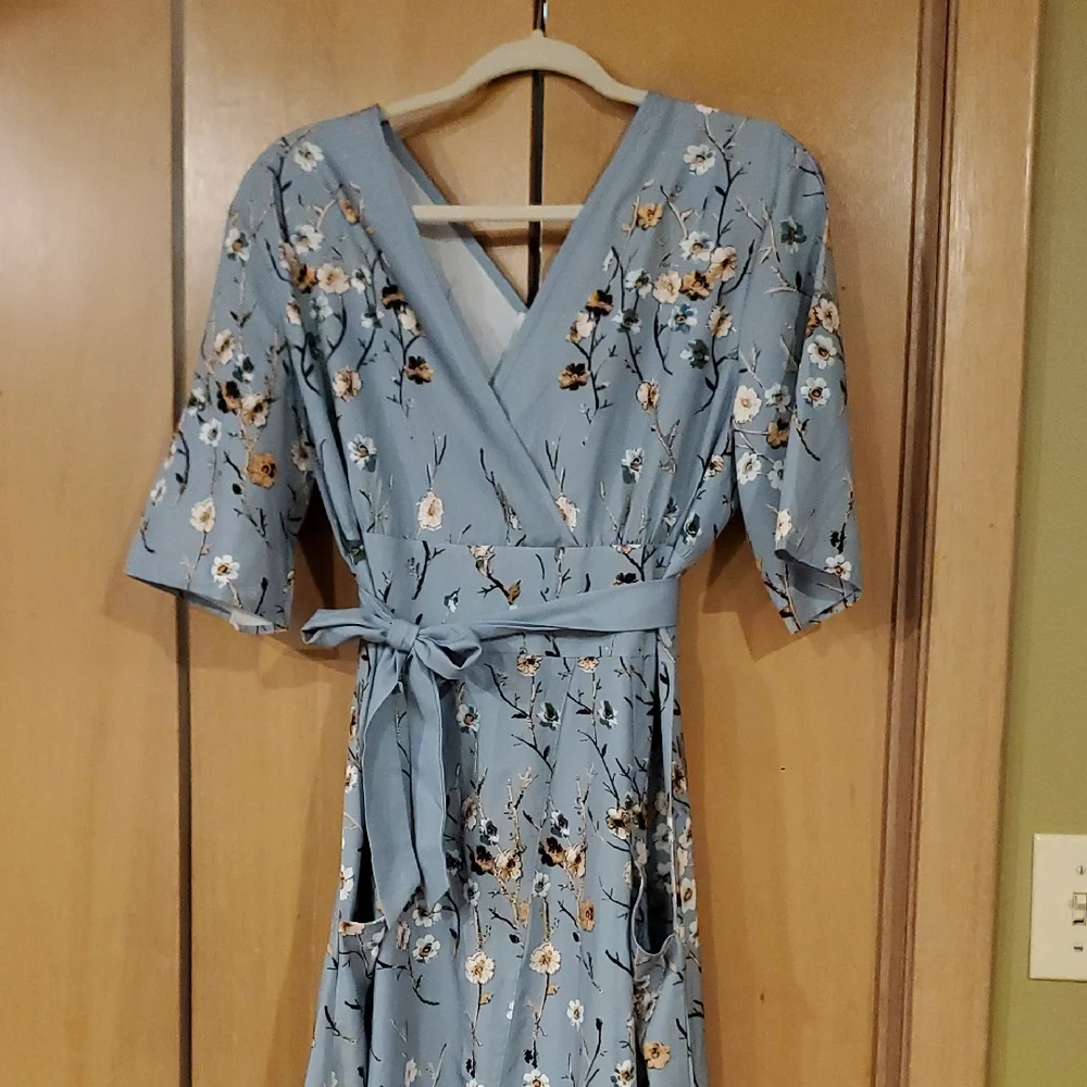 Floral Dress in Blue - Picture 1 of 15